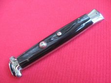 Vintage Italian Horn Trap Door OTF Switchblade Knife - Mint