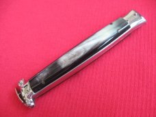 Vintage Italian Horn Trap Door OTF Switchblade Knife - Mint