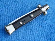 NOS 8" Vintage1960's Italian Stiletto Blackhorn handles