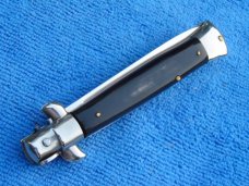 NOS 8" Vintage1960's Italian Stiletto Blackhorn handles