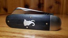 Great Eastern Cutlery 363122 Ebony Handled Toe Nail Knife Brand New in Tube with Collector Button