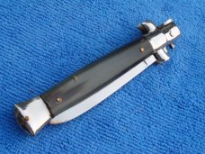 NOS 7-1/2"" Vintage1960's Italian Stiletto Blackhorn handles