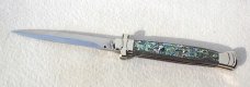 NEW A.G.A. CAMPOLIN 11" MALTESE GENUINE ABALONE MODIFIED BAYONET BLADE SOLID NICKEL SILVER BOLSTERS 