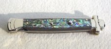 NEW A.G.A. CAMPOLIN 11" MALTESE GENUINE ABALONE MODIFIED BAYONET BLADE SOLID NICKEL SILVER BOLSTERS 