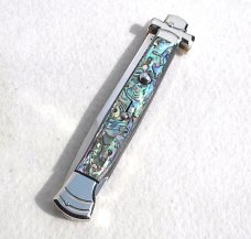 NEW A.G.A. CAMPOLIN 11" MALTESE GENUINE ABALONE MODIFIED BAYONET BLADE SOLID NICKEL SILVER BOLSTERS 