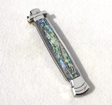 NEW A.G.A. CAMPOLIN 11" MALTESE GENUINE ABALONE MODIFIED BAYONET BLADE SOLID NICKEL SILVER BOLSTERS 