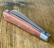 Taylor's Eye Witness Classic Peach Pruning Knife with Serpentine Kitobe Hardwood scales