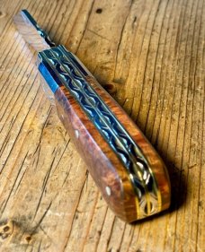 Taylor's Eye Witness Premium Custom 2-Blade Barlow with Amboyna Burl Scales & Filed Back springs
