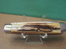 Case XX 1976 Grey Etch Stag Handle Trapper Pattern # 5254SSP