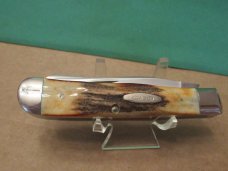Case XX 1976 Grey Etch Stag Handle Trapper Pattern # 5254SSP