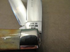 Case XX 1976 Grey Etch Stag Handle Trapper Pattern # 5254SSP
