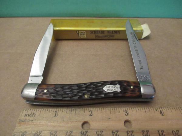 Schrade Walden Delrin Handle Improved Muskrat Model # 787 Schrade Walden Delrin Handle Improved Muskrat Model # 787