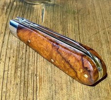 Taylor's Eye Witness Sheffield Premium Lambsfoot with Amboyna Burl Scales & Back Spring Filing