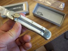 Hubertus Knife Solingen, Germany Large Size 11 White Bone Spear Point UNUSEDNIB