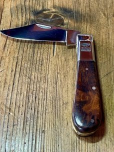 Taylor's Eye Witness Premium Barlow Clip with Desert Ironwood Scales and Back Spring File work