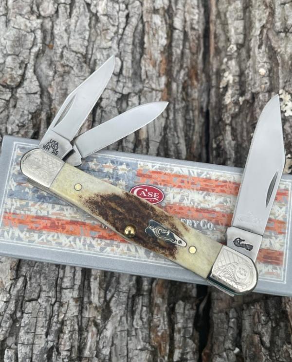 CASE XX ** STAG ENCYCLOPEDIA SET SCROLLED 83 PATTERN WHITTLER
