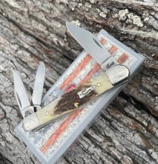 CASE XX ** STAG ENCYCLOPEDIA SET SCROLLED 83 PATTERN WHITTLER