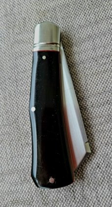 K'roo Cape Buffalo Horn Jackal..4" closed..Rwl34..fluted..filework... BOLT shield..coa and sli