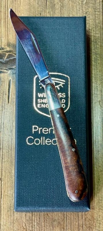 Taylor's Eye Witness Premium Gentlemen's Clip with Amboyna Burl scales and Back spring filing Taylor's Eye Witness Premium Gentlemen's Clip with Amboyna Burl scales and Back spring filing
