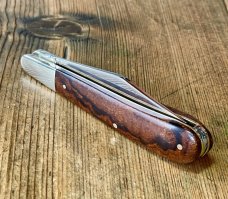 Taylor's Eye Witness Premium Gentlemen's Clip with Amboyna Burl scales and Back spring filing