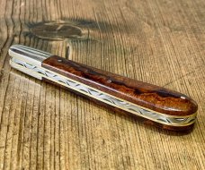 Taylor's Eye Witness Premium Gentlemen's Clip with Amboyna Burl scales and Back spring filing