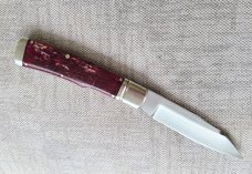 K'roo Custom Dyed Giraffe Bone Native..4" closed..Rwl34...coa and slip 
