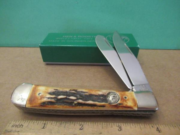 Hen & Rooster Made in Solingen Germany Stag Trapper Model # 312W Hen & Rooster Made in Solingen Germany Stag Trapper Model # 312W