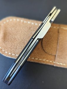 EARLY  PRE-CIRCLE SPYDERCO "SOLO" SOO1P MICARTA SEKI-CITY JAPAN 