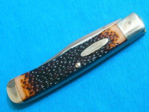 CAMILLUS NEW YORK NY USA BARTENDERS TRAPPER FOLDING POCKET KNIFE KNIVES OLD