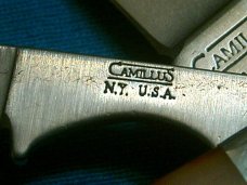 CAMILLUS NEW YORK NY USA BARTENDERS TRAPPER FOLDING POCKET KNIFE KNIVES OLD