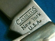 CAMILLUS NEW YORK NY USA BARTENDERS TRAPPER FOLDING POCKET KNIFE KNIVES OLD