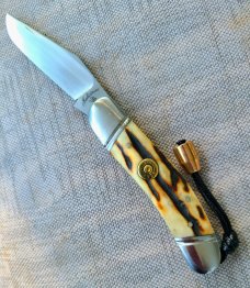 Vincenzo Balistreri Sowbelly TrapperSambar StagAEB-Llanyard pin375quot Coaslip