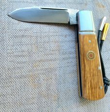 Vincenzo Balistreri Mammoth Mini Spear Barlow..Polished Damascus..3" closed..lanyard...coa and slip 