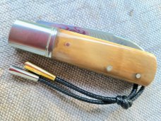 Vincenzo Balistreri Mammoth Mini Spear Barlow..Polished Damascus..3" closed..lanyard...coa and slip 