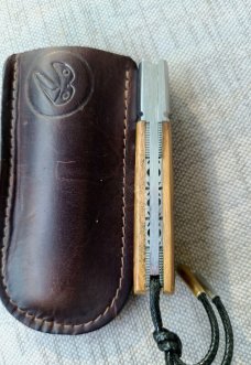 Vincenzo Balistreri Mammoth Mini Spear Barlow..Polished Damascus..3" closed..lanyard...coa and slip 