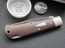 Great Eastern Cutlery GEC 721123LB Brown Burlap Micarta Cody Scout LockbackB Knife 