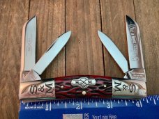 Schatt and Morgan File and Wire Series Congress Worm Groove Crimson Red Bone