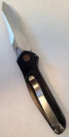 VINTAGE 4.75" HANDLE 3.5" BUTTON LOCK & RELEASE 8" FULLY OPEN SWITCHBLADE AUTO KNIFE 