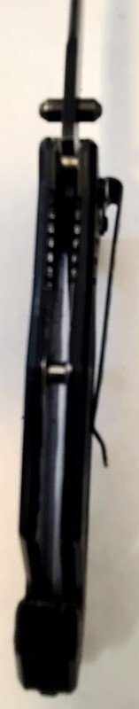 VINTAGE USA  4.5" HANDLE 3" BUILT IN BUTTON LOCK & RELEASE 7.5" FULLY OPEN SWITCHBLADE AUTO KNIFE 