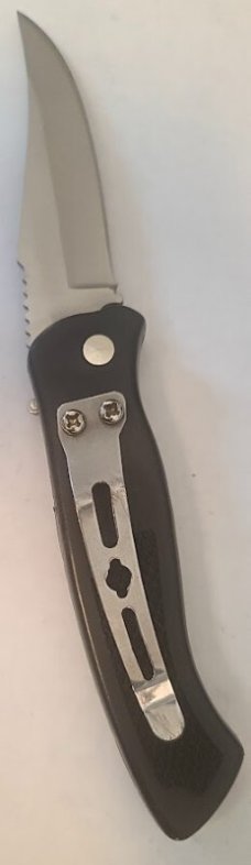 VINTAGE USA  4.5" HANDLE 3" BUILT IN BUTTON LOCK & RELEASE 7.5" FULLY OPEN SWITCHBLADE AUTO KNIFE 