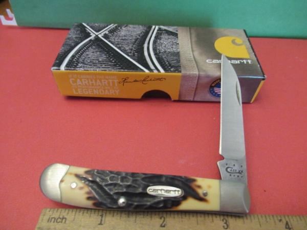 Case XX 2013 Carhartt Mini Trapper Pattern # 6107W SS Case XX 2013 Carhartt Mini Trapper Pattern # 6107W SS