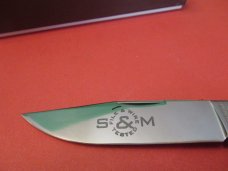 Schatt & Morgan File & Wire Mountain Man Folding Lock Back Bone Handle Pattern # 04113L