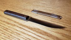 Great Eastern Cutlery Fixed Blade, Micarta 1095 Carbon Steel, Full Tang, Brass Pins, Brand New Knife