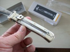 Hubertus Knife Shellpuller Patronenzieher Large Size 11 White Bone UNUSED NIB.