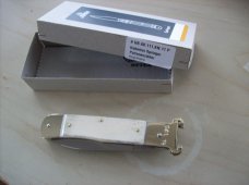 Hubertus Knife Shellpuller Patronenzieher Large Size 11 White Bone UNUSED NIB.