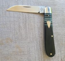 T A Davison Striper Swayback Wharnie Jack.4".Black Micarta.Cpm154...jeweled liners..#2362