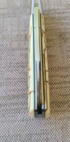 Birdvis Mammoth Ivory Hitchcock..Cpm154..Green G10 liners...1 of...DOB 10/22