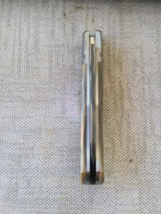 Jeff Pearce MOP and BronzeMai Native...Baker Forge stainless Blade...Fluted...4" closed..coa.pouch