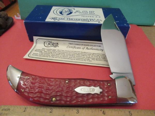 Case Classic Red Bone Clasp Knife Pattern # R61072 Case Classic Red Bone Clasp Knife Pattern # R61072