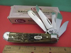 Case XX 1997 Green Bone 5 Blade Mini Trapper Pattern # 6507 